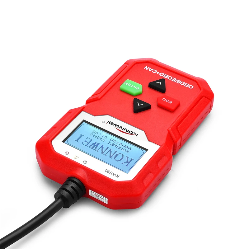 Лучший ODB OBD2 сканер KONNWEI KW590 автомобильный диагностический многоязычный на