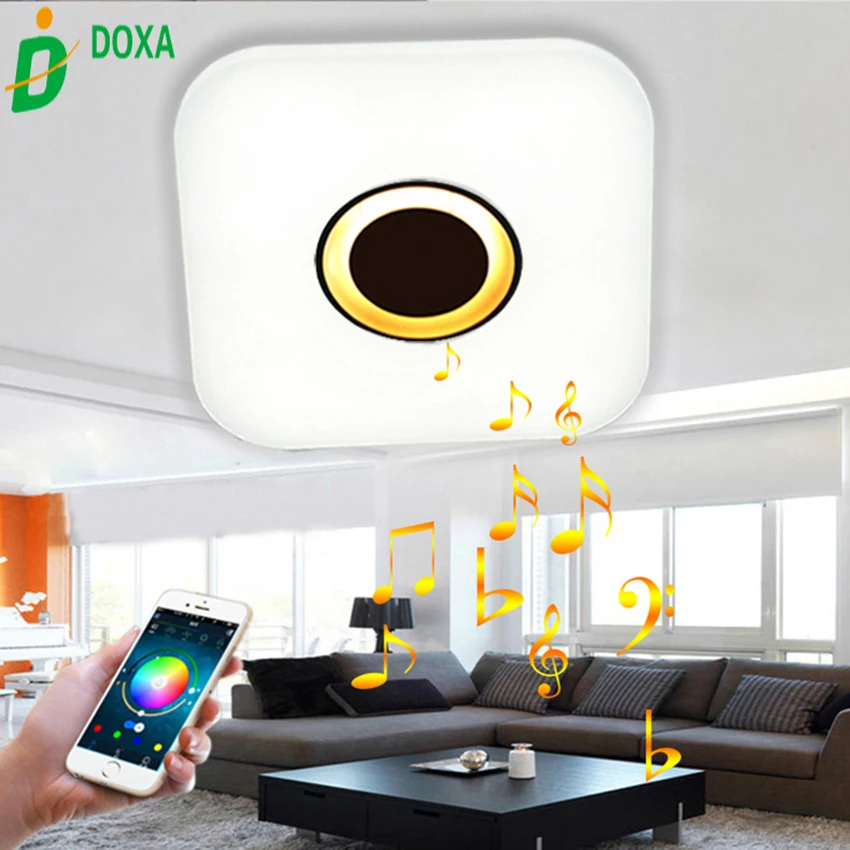 Приложение Управление светодиодный Музыка потолочные светильники с звуковой