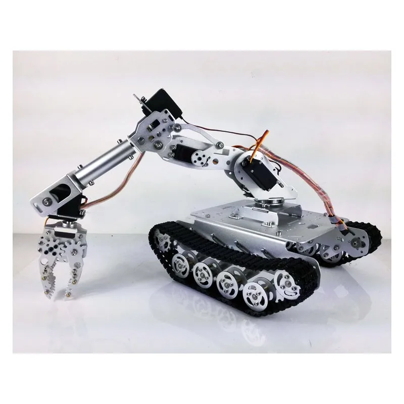 Амортизатор rc Танк Автомобиль WiFi+ 7-DOF рука робота захват+ 7 шт. MG996R Servos TS100 Смарт RC робот танк комплект