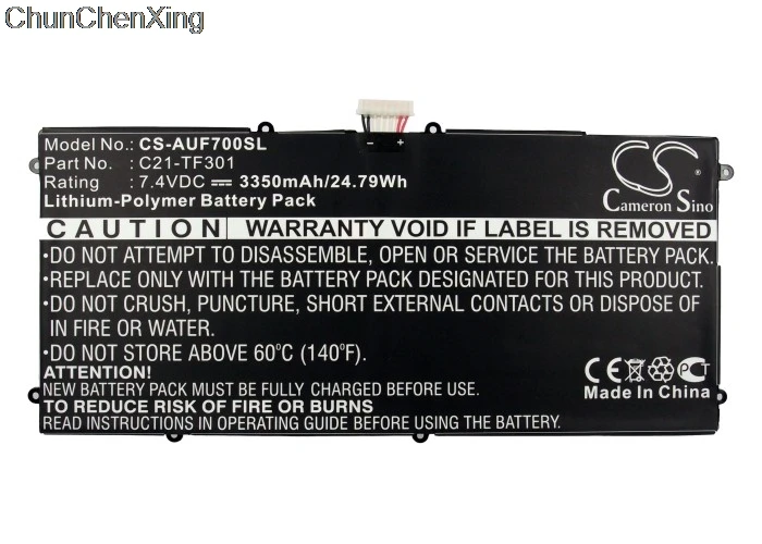 Аккумулятор Cameron Sino 3350 мАч для Asus EE Pad TF700 TF700T Transformer PAD TF700|Батареи планшетов и