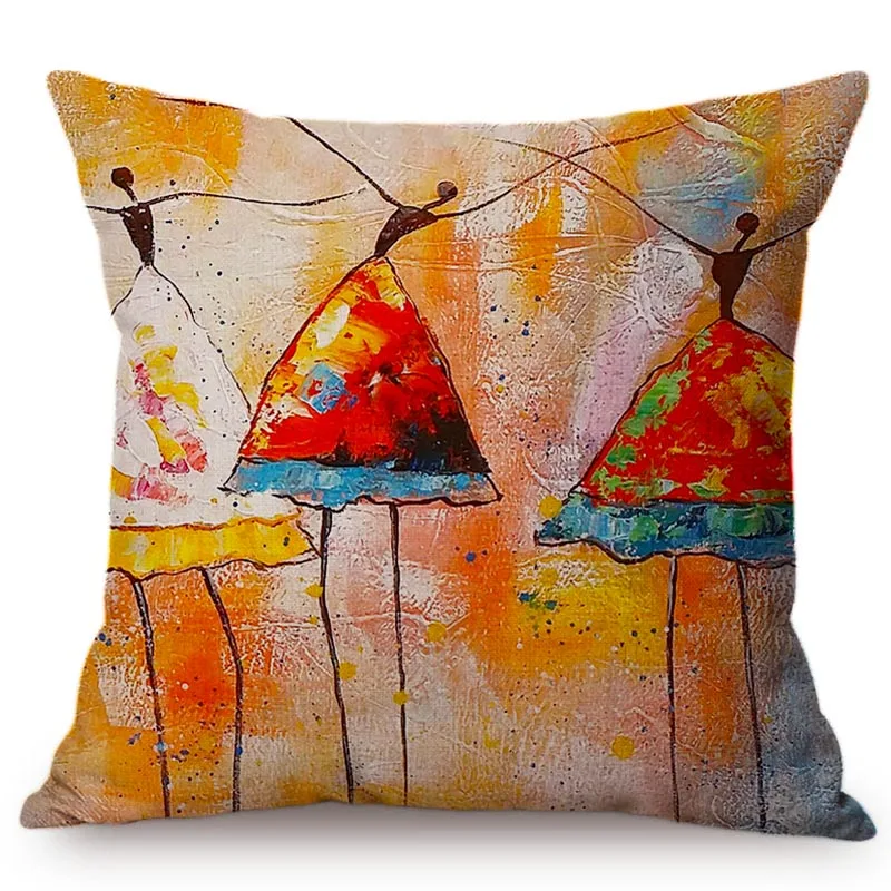 Красочная африканская абстрактная картина маслом декоративная наволочка для