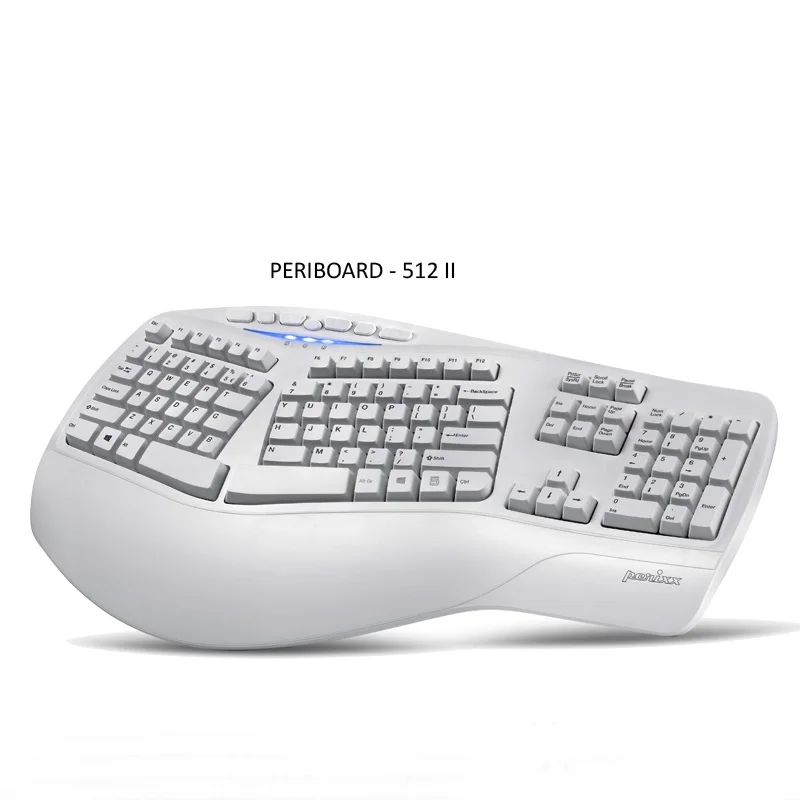 Новая эргономичная мультимедийная клавиатура Perixx PERIBOARD 512II USB удобный обтекаемый