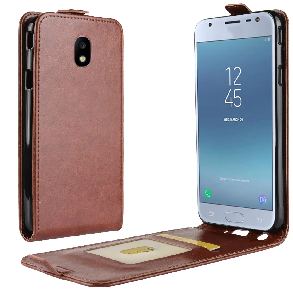 Чехол для телефона Samsung Galaxy J3 2018 откидная задняя крышка из искусственной кожи