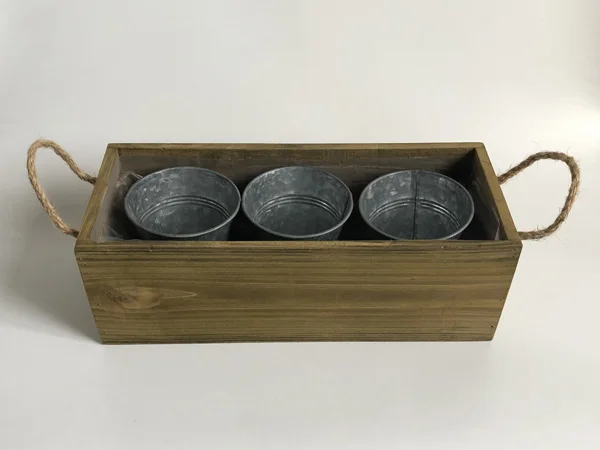 4 шт./лот D30xW12xH10CM в деревянной коробке длинные деревянные цветочные горшки ремесленный декоративный чехол кашпо для суккулентов с ручкой из веревки SF-05223