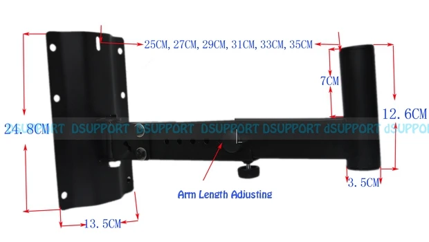 1 пара сверхмощный кронштейн для динамика гибкий Наклонный поворотный держатель
