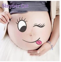 sinyuer cat pregnant women therapy maternity photo props pregnancy photographs belly painting photo stickers 21 style