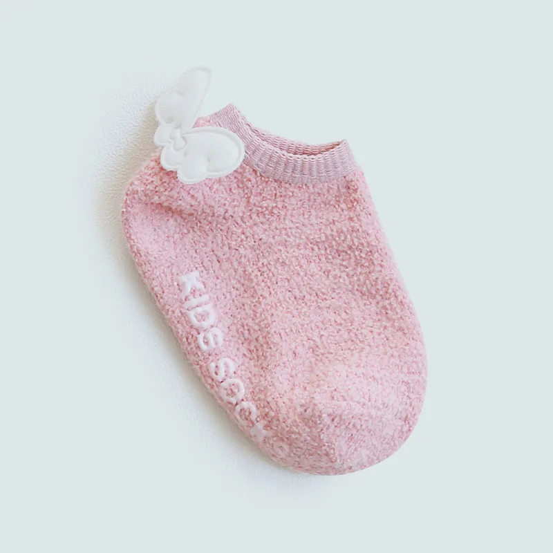 6-12 Months pink Новые Мягкие хлопковые носки для малышей с милыми крыльями ангела носки для новорожденных девочек Нескользящие носки-тапочки для малышей Neonato meia infantil - Цвет: 6-12 Months pink