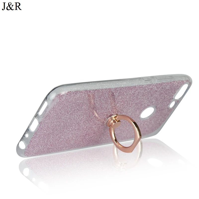 Bling Glitter Case for Huawei Honor 9 Lite Soft Silicone Cover 9Lite Fitted Cases Shining Phone Shell With Finger Ring |