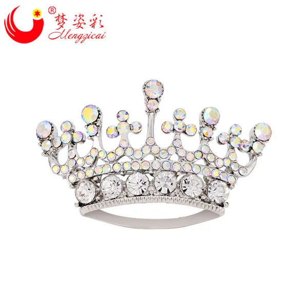 2020 Новое поступление белые стразы искусственная корона броши для женщин