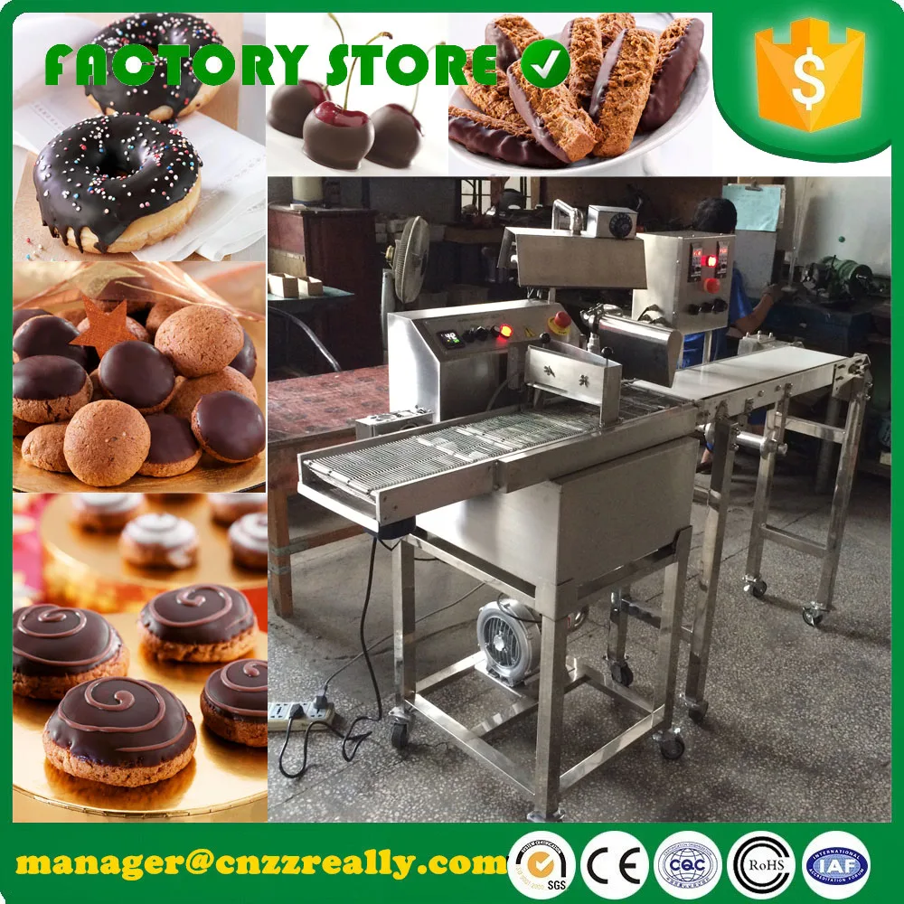 8/15KG Automatic Chocolate Enrobing Coating Making Machine with Stainless Steel Tempering Melting |