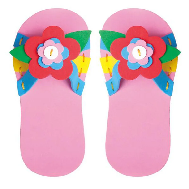 1 шт Красочные Креативные детские тапочки ручной работы EVA материал детский сад