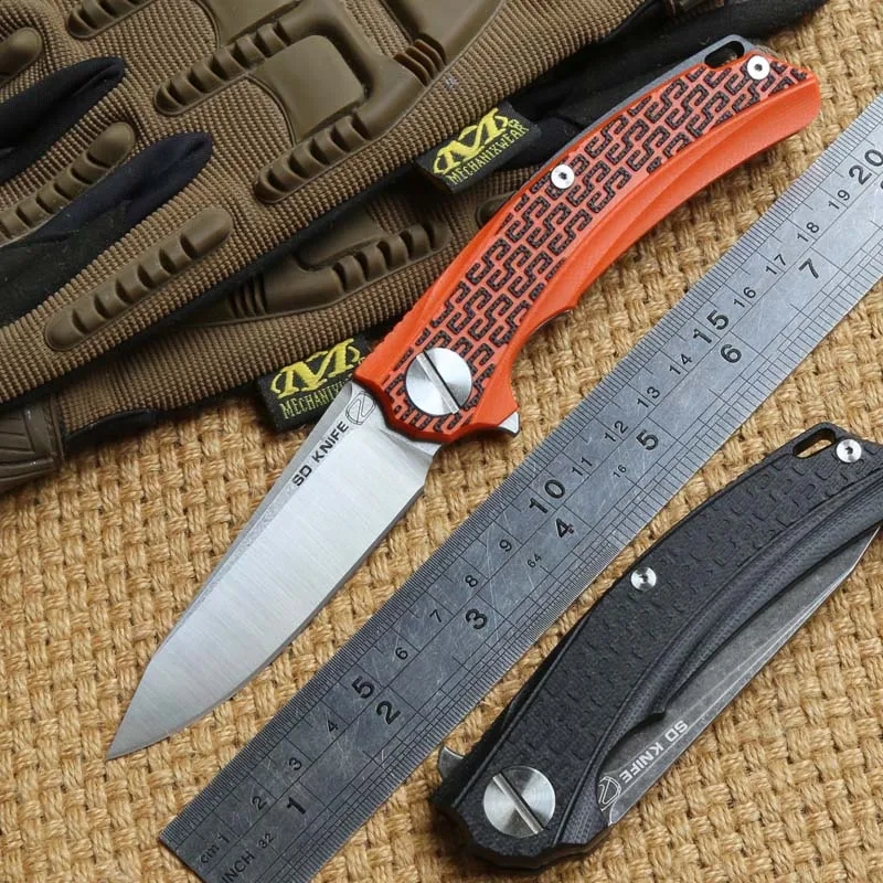 Складной нож STEDEMON BG01 Flipper клинок 12C27 KVT с шариковым подшипником рукоятка G10 для