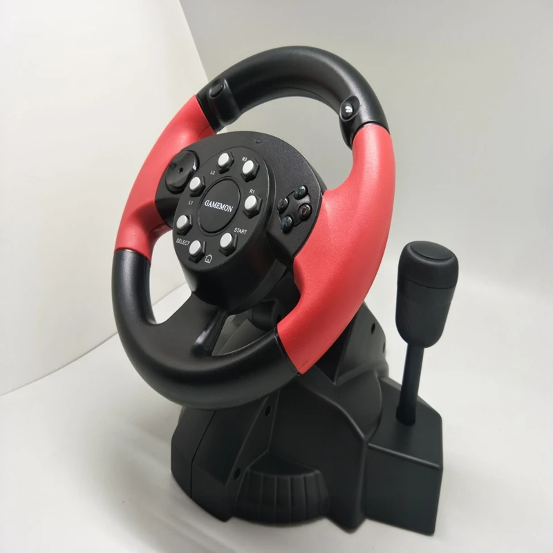 LF19-045-Black Игровое аналоговое рулевое колесо для игр на ПК. Подходит для Ps3/Ps2/PC/STEAM. Поддкржка вибрации - Цвет: LF19-045-Black