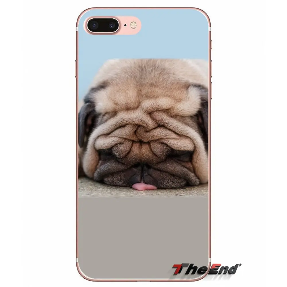 Красивая милая собака мопс ультратонкий резиновый чехол для Huawei G7 G8 P7 P8 P9 Lite Honor 4C