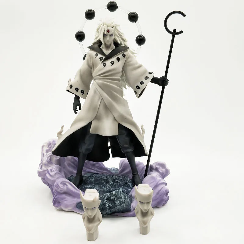Наруто Учиха Madara Rikudō Sennin Ootutuki Hagoromo Замена лица ПВХ фигурка Коллекция Модель 26 см