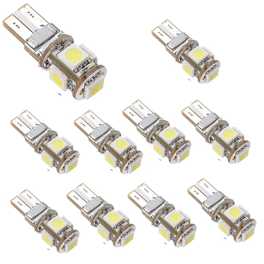Надежный модный новый 10 шт. Canbus без ошибок белый 5 SMD 5050 W5W 194 16 светодиодные лампы