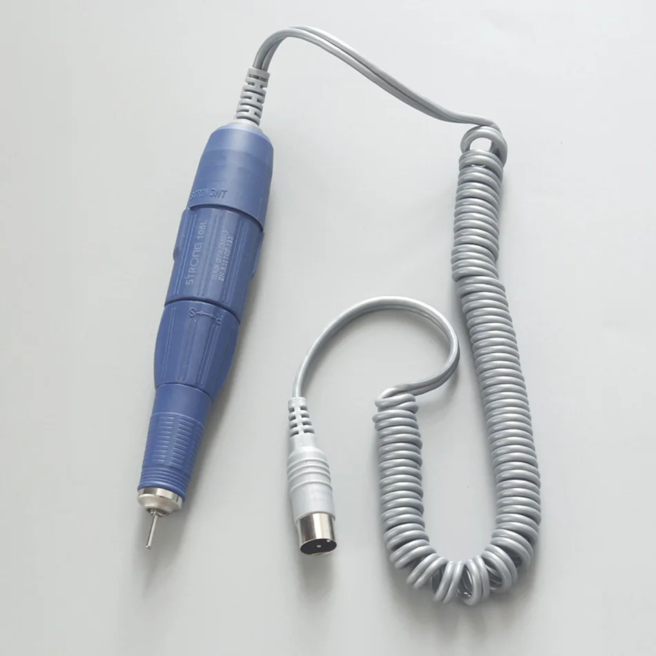 105L Blue Handpiece 65 Вт 35000 об/мин Электрический Фрезер для ногтей 105л сильная 210 модель 204 наконечник для маникюра педикюра пилка для ногтей оборудование для дизайна ногтей - Цвет: 105L Blue Handpiece