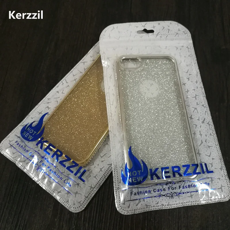 Kerzzil 2 в 1 Блестящий порошковый Кристалл ТПУ + блестящий тонкий чехол для карт iPhone 7
