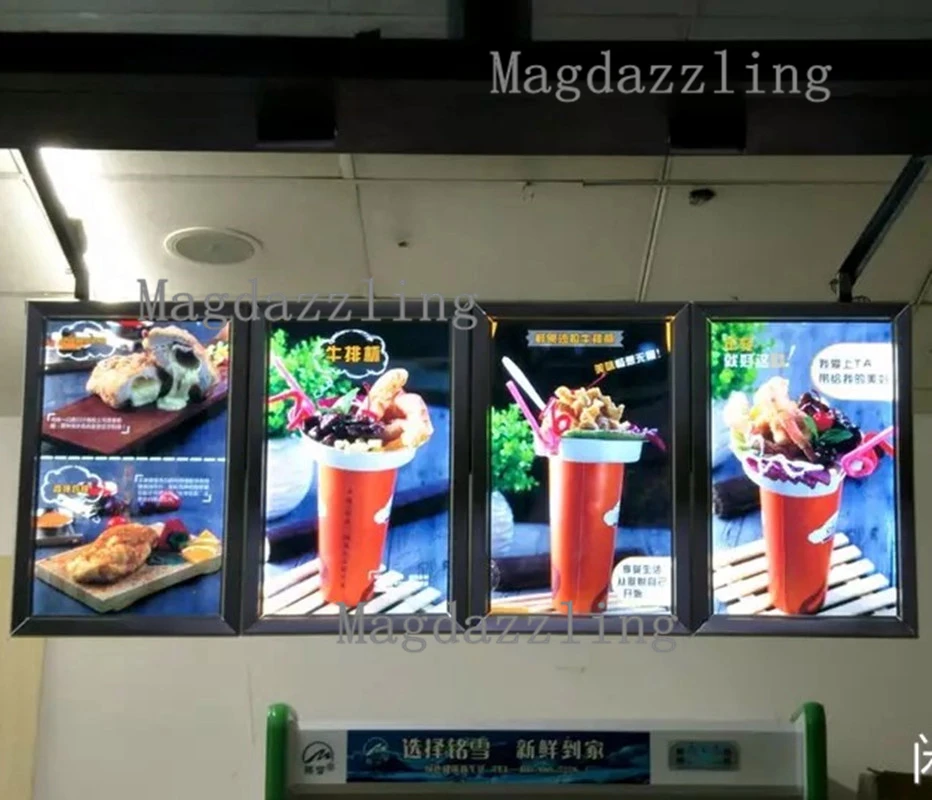 Сверхтонкая алюминиевая осветительная рамка для ресторана со светодиодной