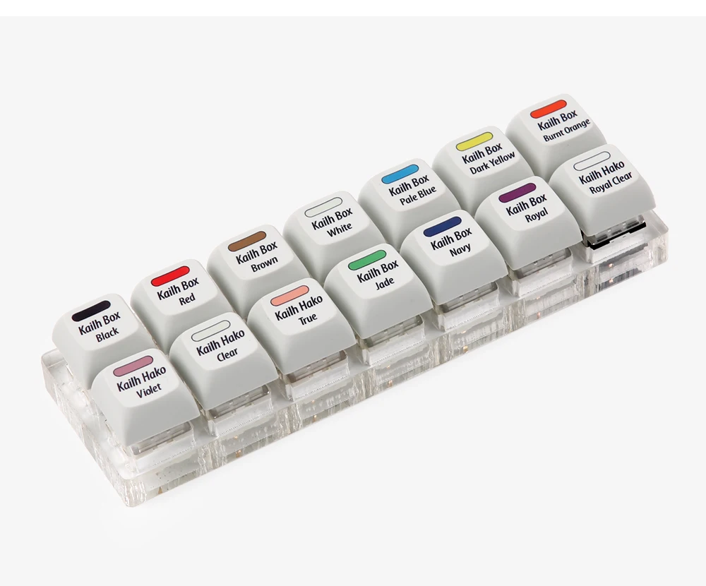 Kailh Box 14 переключатель тестер с XDA Dye-sub keycaps conatins Box черный красный коричневый белый оранжевый желтый синий темно-синий нефрит Королевский Hako