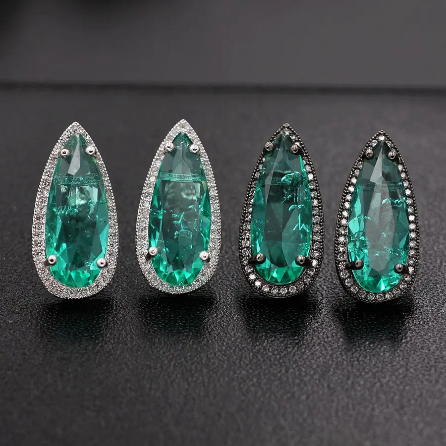 Женские серьги гвоздики из натурального камня с кристальным стеклом|earrings natural