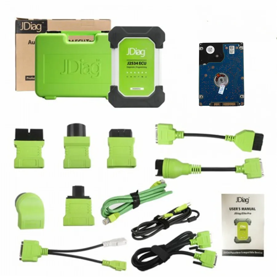 With Software HDD JDIAG Elite II Pro J2534 полная версия ECU Инструмент для программирования без программного обеспечения - Цвет: With Software HDD