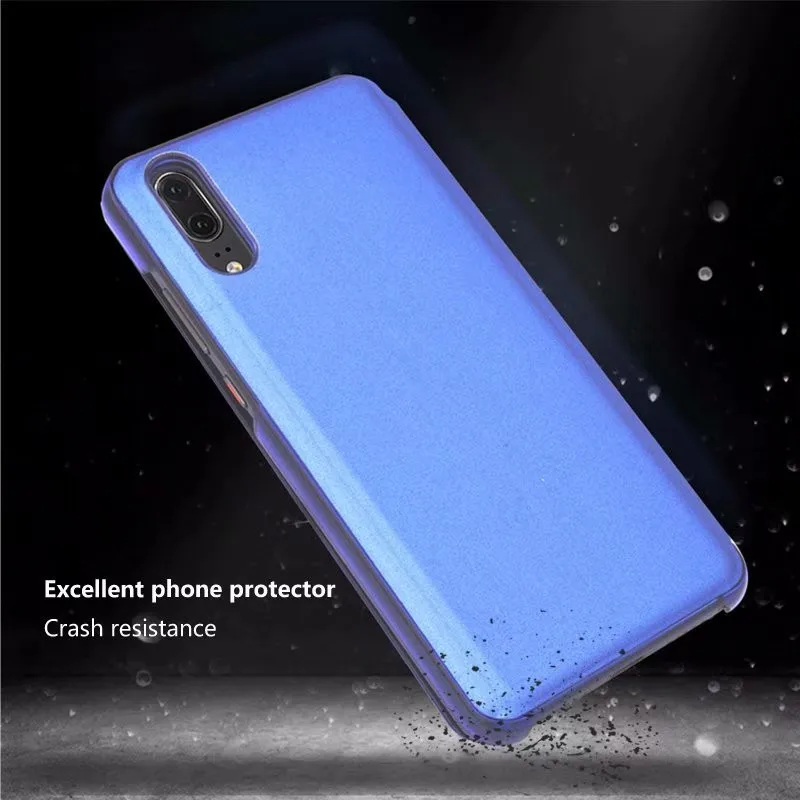 Zeallion для Huawei P8 Lite P20 Plus Enjoy 7 8 Plus Y7 Prime Y9 прозрачный вид зеркало окно кожаный флип стенд чехол