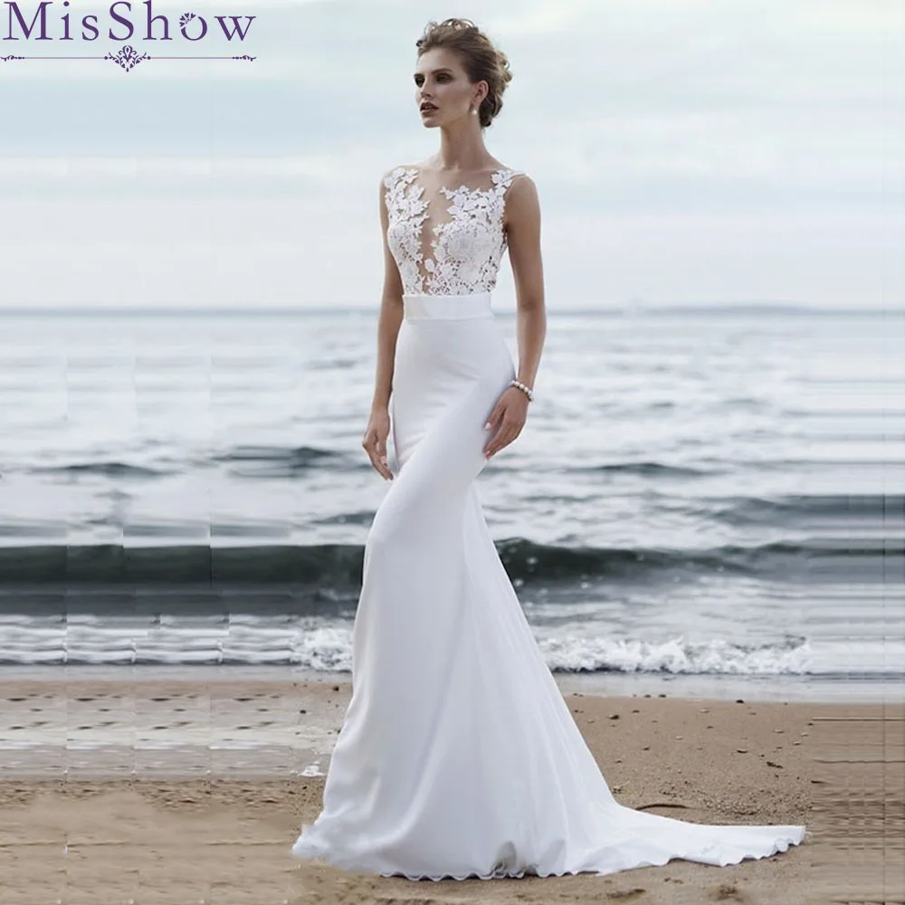 На заказ шифоновые пляжные свадебные платья 2019 Boho Свадебное платье &quotРусалка&quot