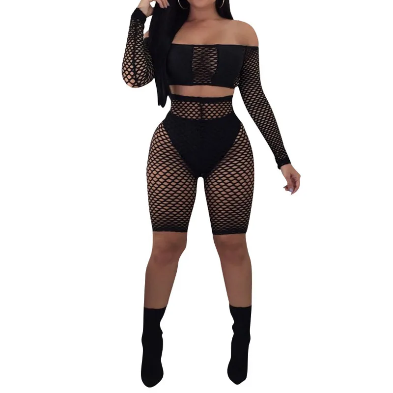 Новые пикантные Для женщин набор слэш образным вырезом с длинными рукавами