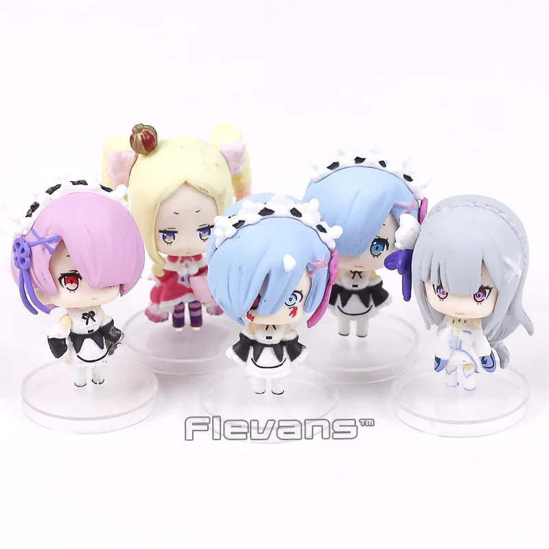 Мини-фигурки из ПВХ Re Zero Kara Hajimeru Isekai Seikatsu Rem Ram Emilia beатрис игрушки 5 см шт./компл. |
