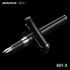 Перьевая ручка Baoer d521, черные чернила из мягкого металла, 0,5 мм, перо из иридия, школьные принадлежности