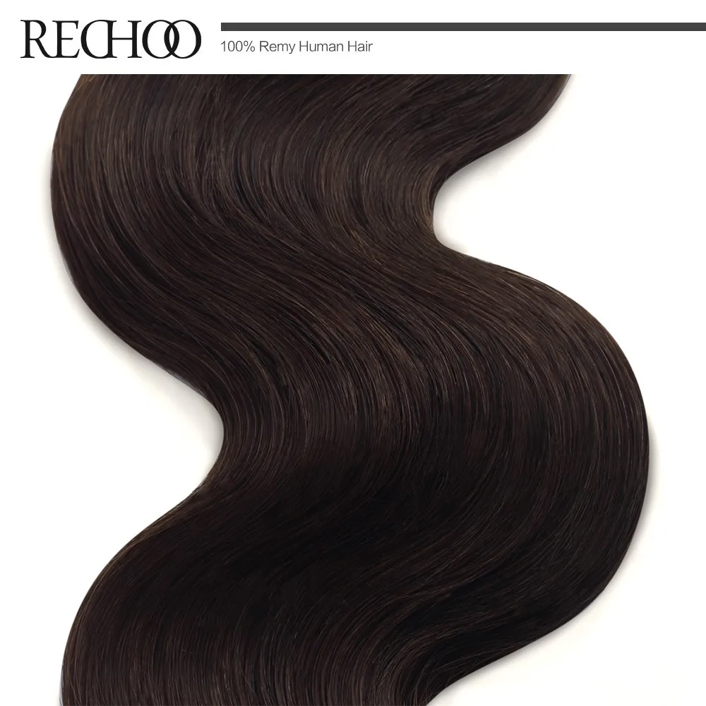 Rechoo бразильские Remy человеческие волосы пучки натуральные волосы светлые для наращивания волна тела один кусок набор волос Extesnions 14 до 26 дюймов