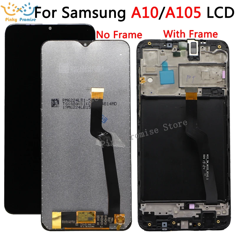 Для Samsung galaxy A10 lcd дигитайзер A105/DS A105F A105FD A105M дисплей сенсорный экран с рамкой для