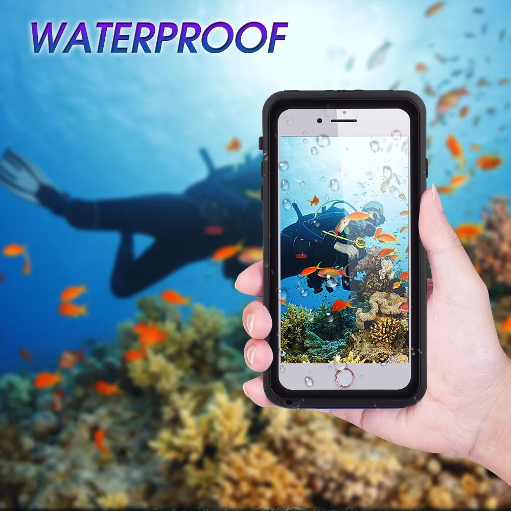 Latest Waterproof Phone Case For iphone X 7 8 PLUS IP68 Shockproof Cover caque |