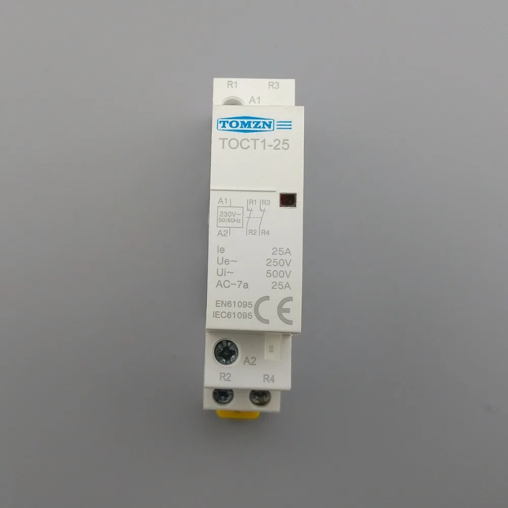 TOCT1 Американская классификация проводов 2р 25A 2NC 220 V/230 V 50/60HZ Din rail бытовой ac Контактор В соответствии с стандартом два нормально закрытый