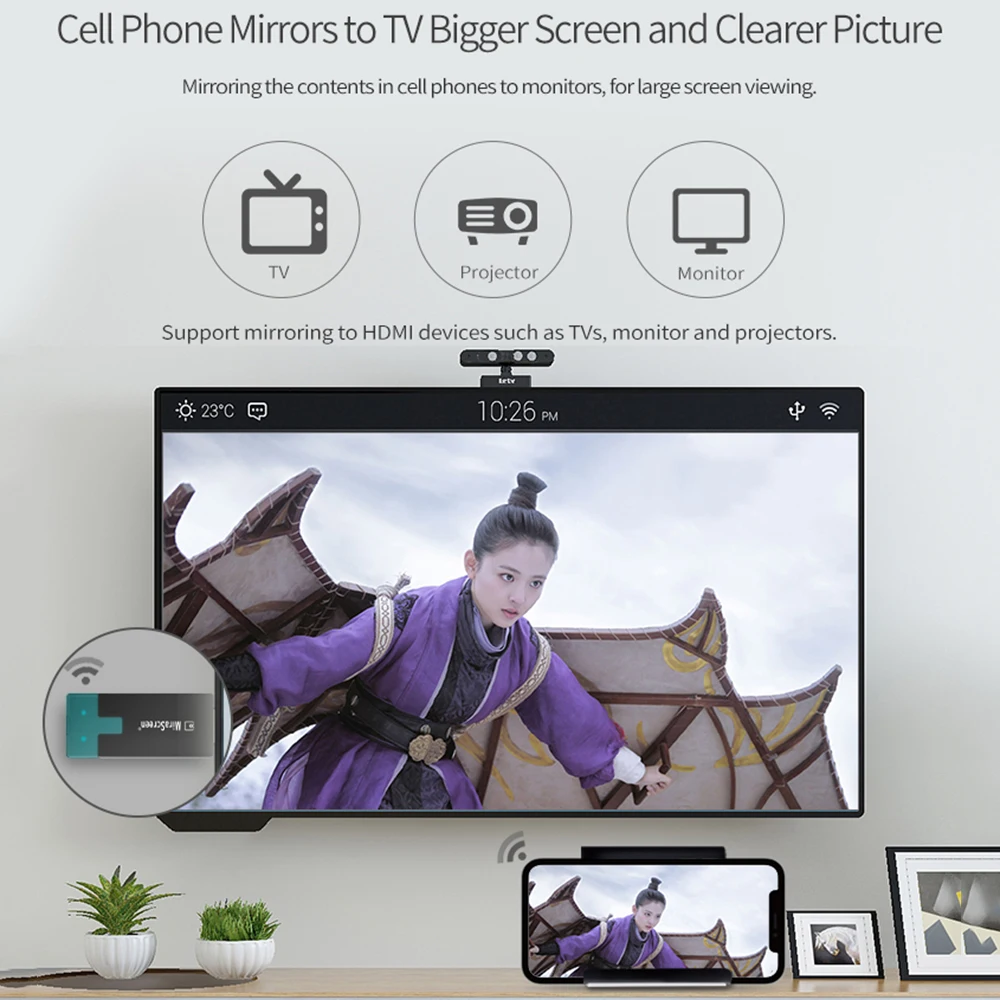 MiraScreen D4 TV Stick 2 4G + 5G 1080P HDMI Miracast Airplay WiFi Дисплей приемник ключ Поддержка Windows Andriod IOS