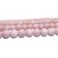 wholesale natural stone pink opal gem round loose beads 4 6 8 10 mm pick size for jewelry making charm diy bracelet necklace