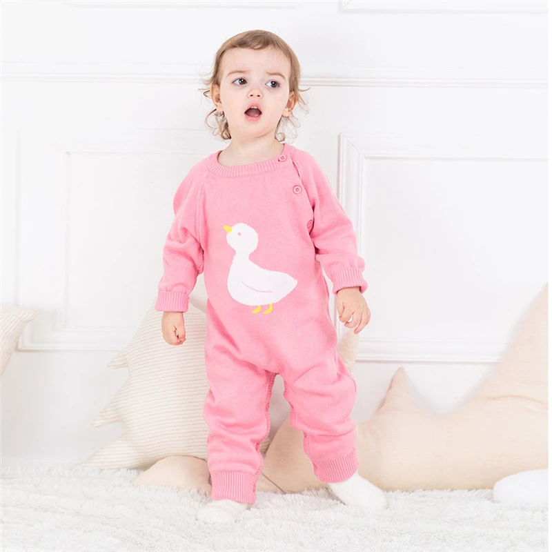 Детские комбинезоны Зимняя одежда для альпинизма с рисунком утки Теплые