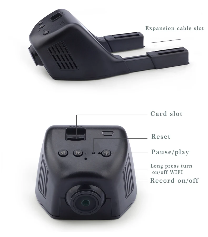 Скрытая камера в автомобиль рекордер wifi Автомобильная камера видео мини DVR двойной объектив видеорегистратор в автомобиль видео ночного видения черный ящик HD 1080p