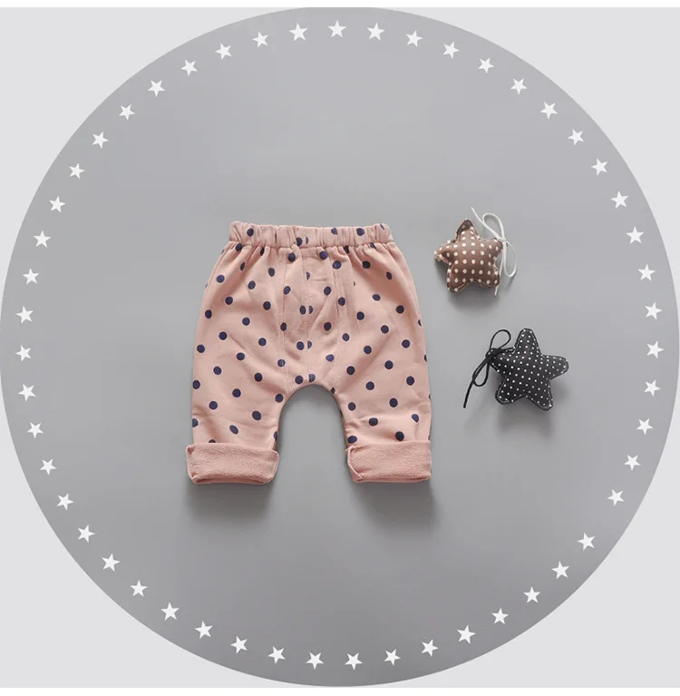 2016 Осень Хлопок Девушки Горошек футболки + капюшоном жилет брюки Костюмы Детская