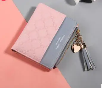 1 шт./лот корейский стиль женский милый модный кошелек кожаный короткий на молнии