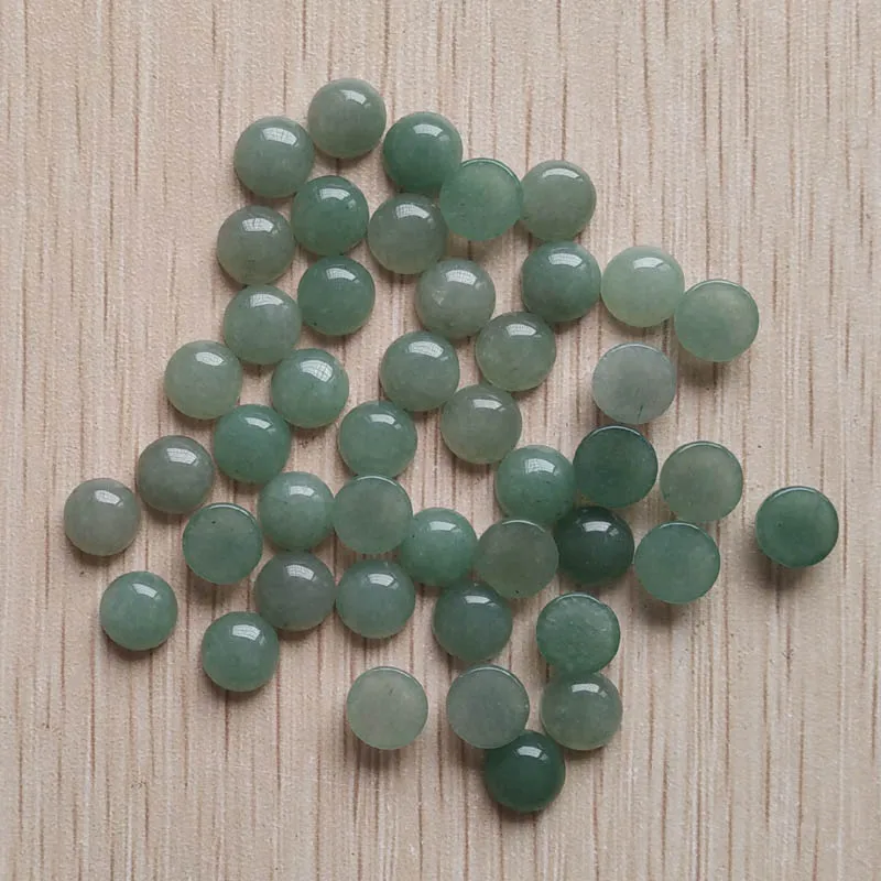 Лидер продаж 2016 круглые бусины кабошона из натурального зеленого авантюрина для