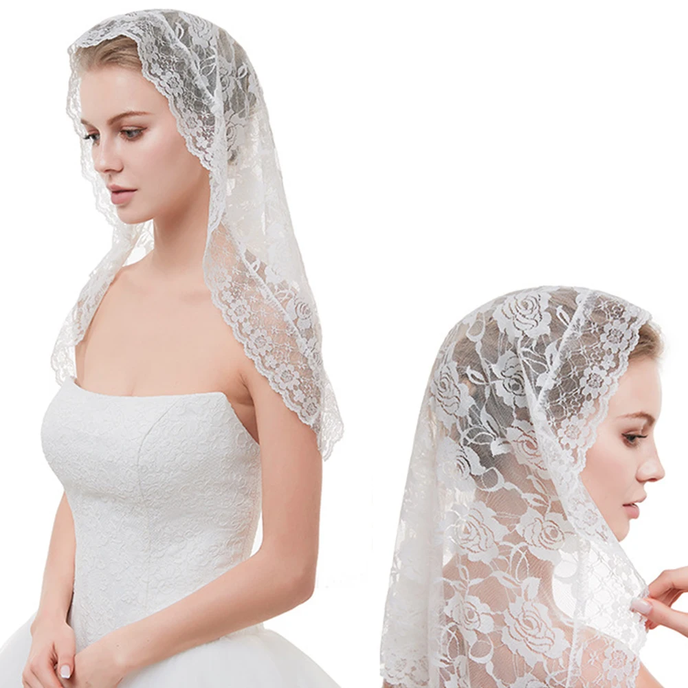 Модная свадебная вуаль кружевная вышитая фатиновая шаль для невесты головной