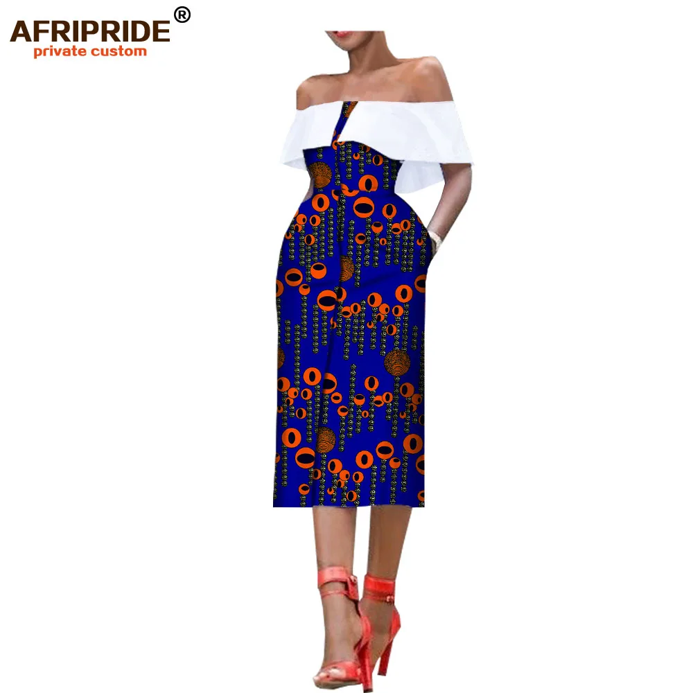 Летнее женское платье в африканском стиле, AFRIPRIDE, без рукавов, до середины икры, однобортное, без бретелек, Повседневное платье для женщин A7225159 - Цвет: 498