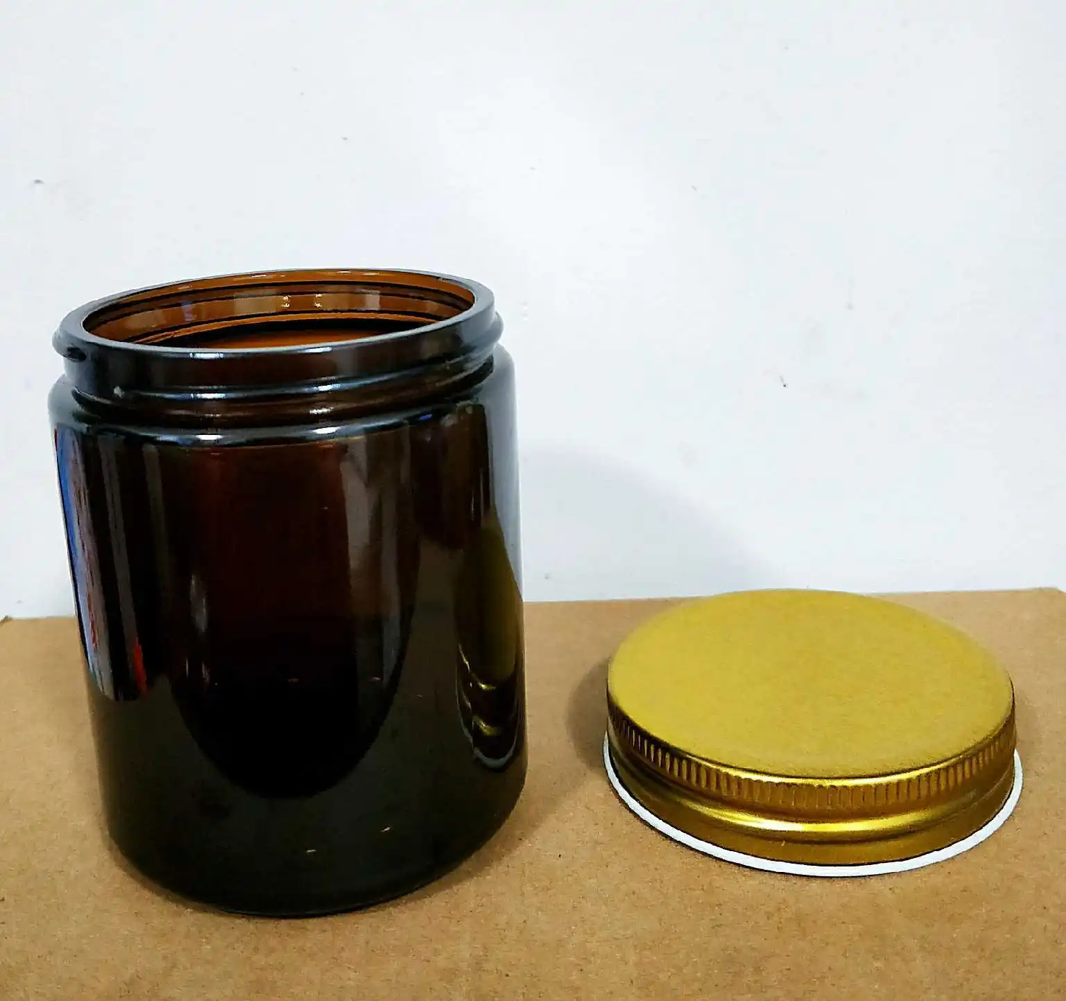 Стеклянные бутылки горшок для изготовления свечей Diy с большим горлышком коричневая чашка для свечей 250 мл пустые бутылки ручная бутылка для отбора проб
