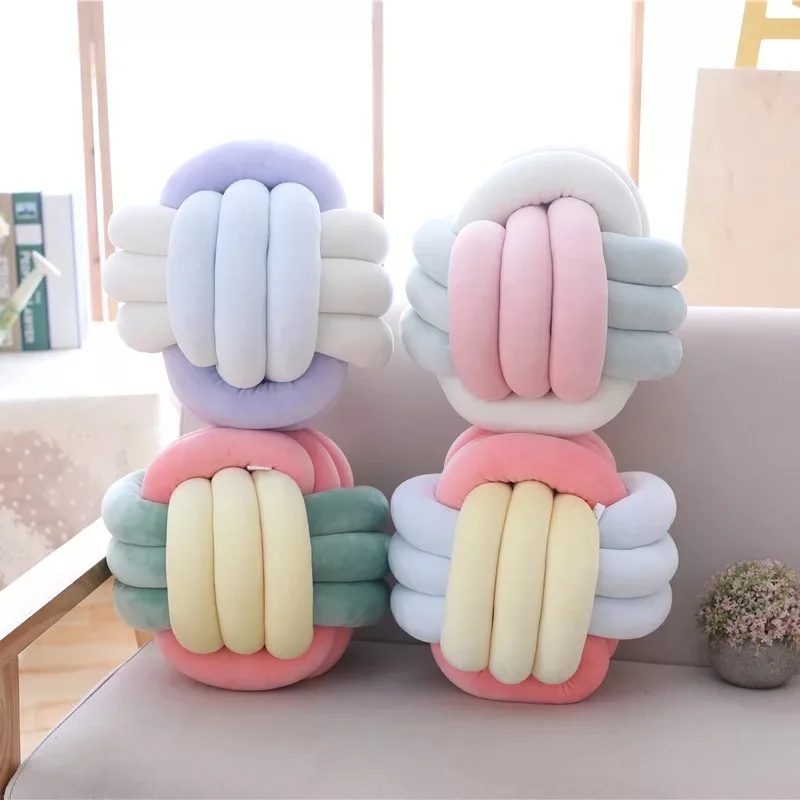 INS креативный цвет завязанная плюшевая игрушка-подушка Абстрактные