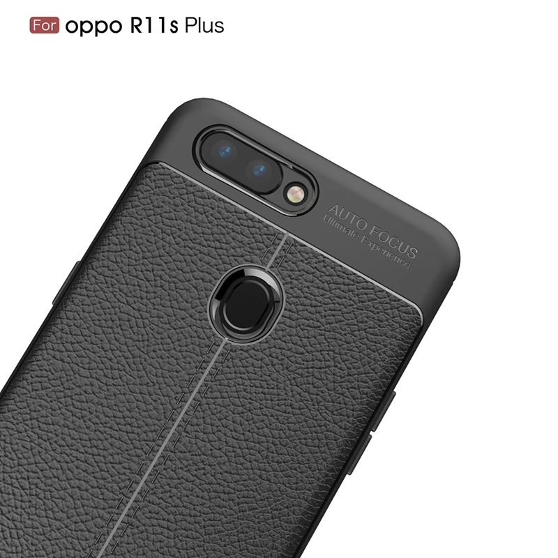 Ultra-Thin Litchi Pattern Retro ShockProof Soft Silicon TPU Cover Case For OPPO R11s Plus Phone Shell Shkin Capa Funda |