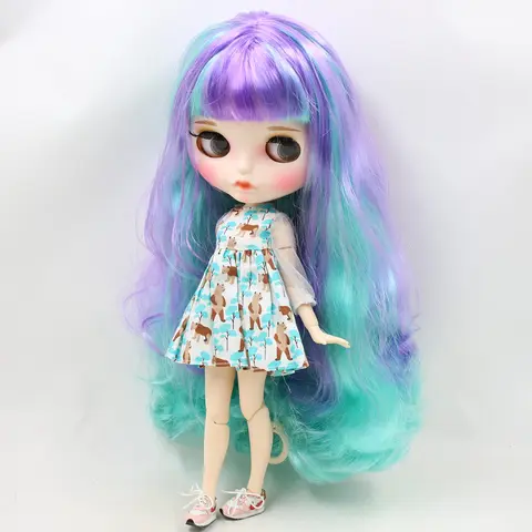 Кукла Blythe, с вырезанными губами и бровью, 1/6, шарнирная кукла нео, azone