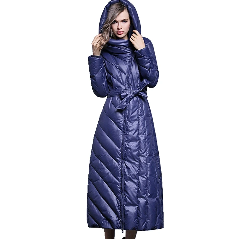 (TopFurMall) европейские осенне-зимние женские парки пуховики с капюшоном Женская