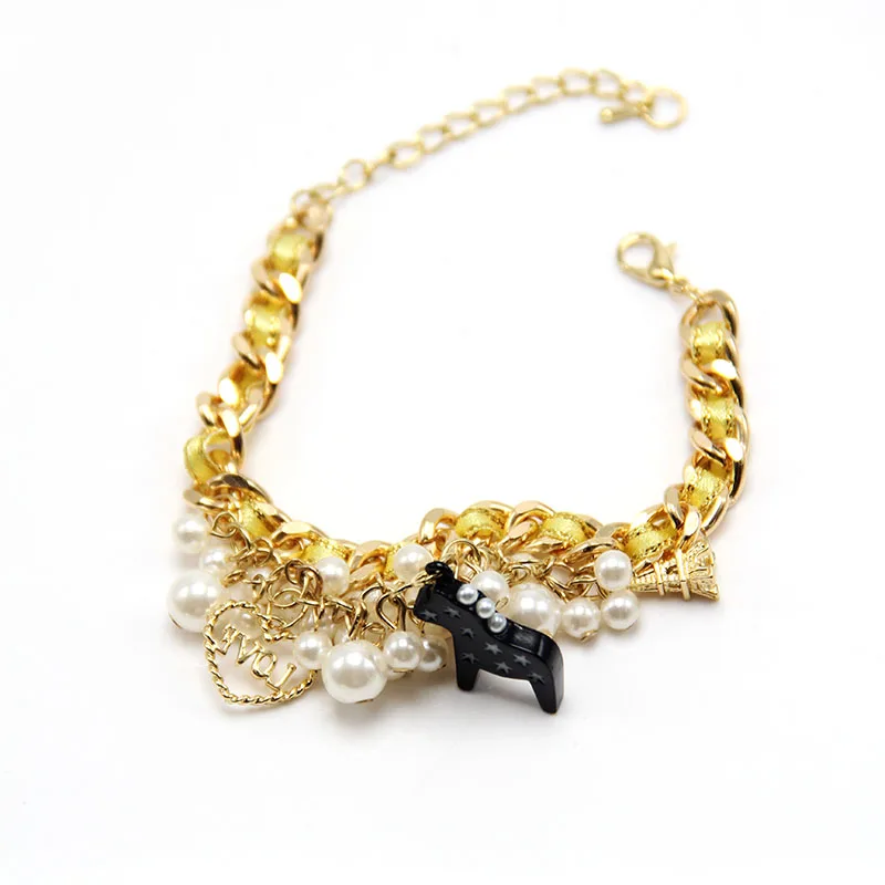 Милый домик и Эйфелева башня в Корейском стиле подвески жемчужные браслеты |